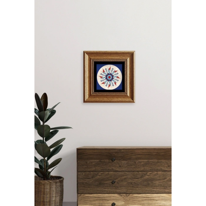 Selçuklu Motif Çerçeveli Taş Tablo 20 cm