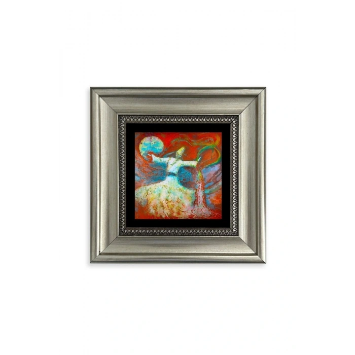 Semazen Çerçeveli Taş Tablo 20 cm