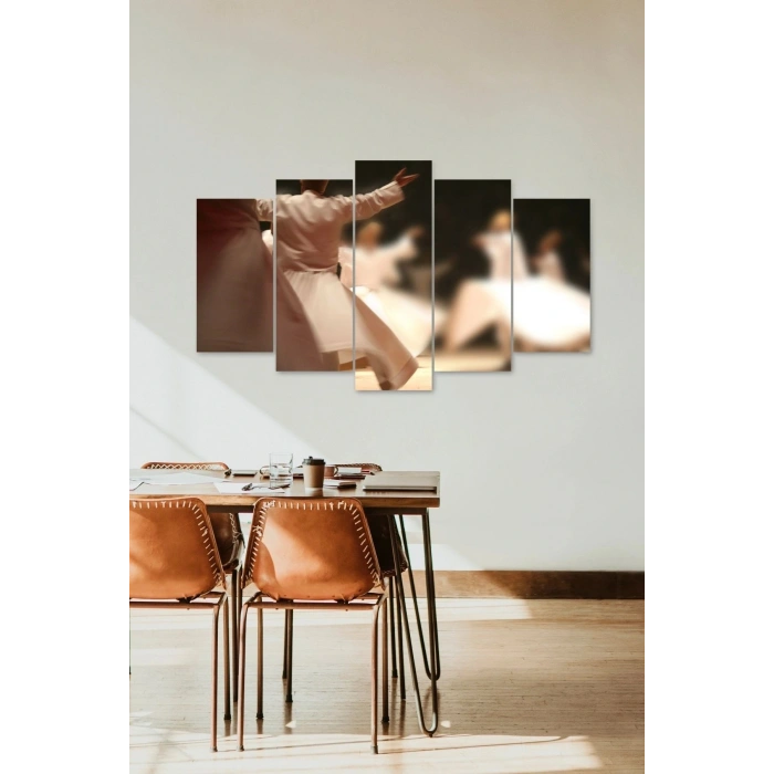 Semazen Manzara 5 Parçalı Mdf Tablo 60 x 100