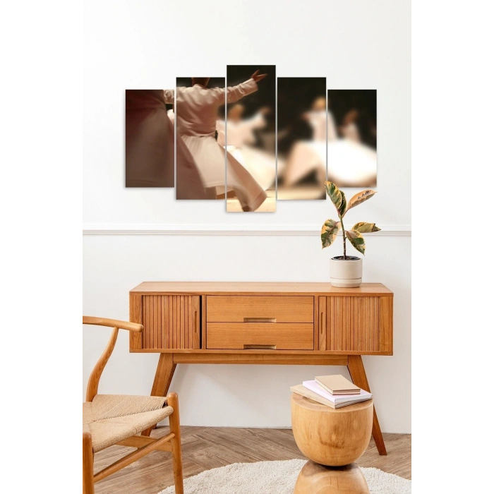 Semazen Manzara 5 Parçalı Mdf Tablo 60 x 100