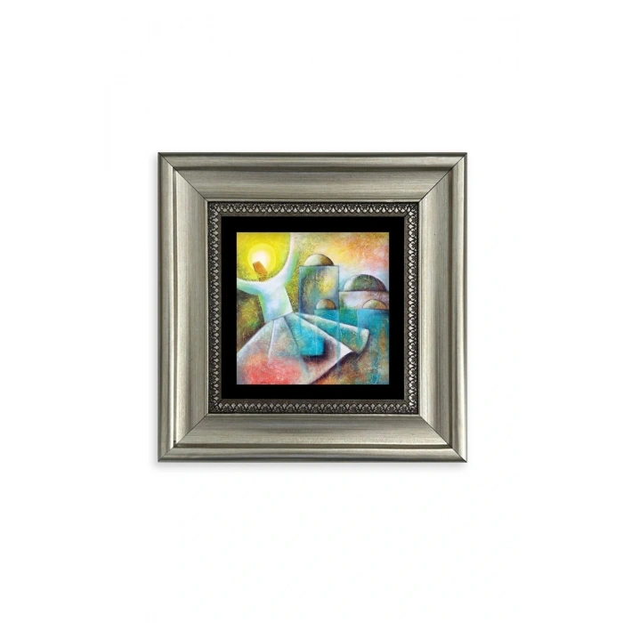 Semazen Mevlevi Çerçeveli Taş Tablo 20 cm