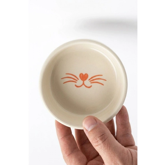 Seramik Kedi Mama ve Su Kabı