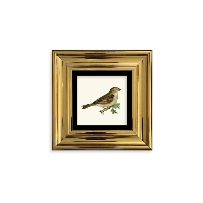 Serçe Çerçeveli Taş Tablo 20 cm