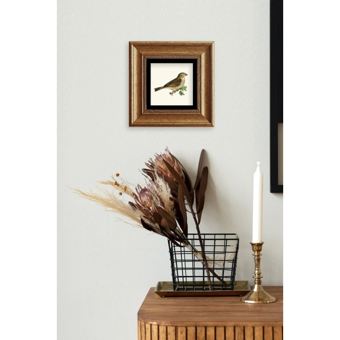 Serçe Çerçeveli Taş Tablo 20 cm