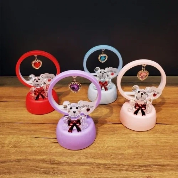 Sevimli Işıklı 13 Cm Kalp Motifli Gece Lambası