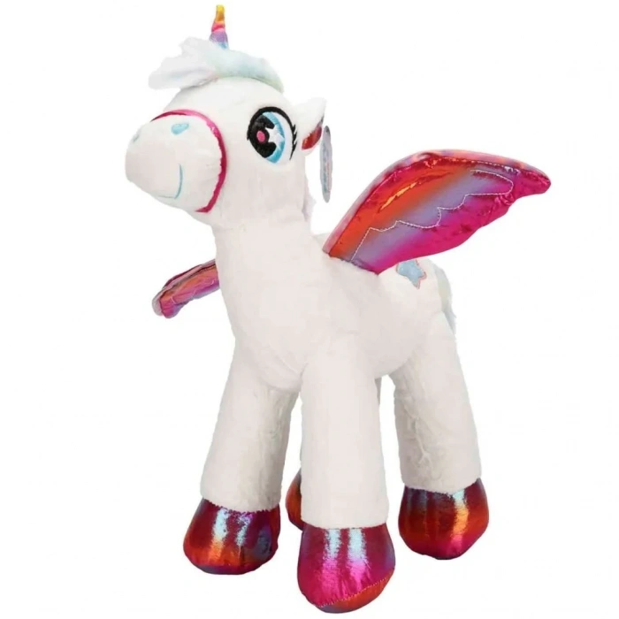 Sevimli Kanatlı Unicorn Peluş 42 Cm Oyun Arkadaşı