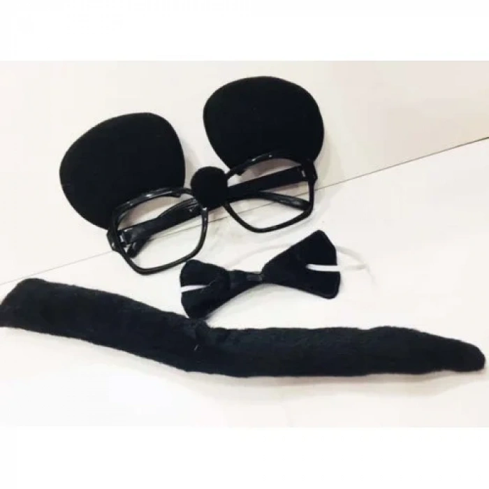 Sevimli Mickey Mouse Gözlük Papyonu Kuyruğu Seti