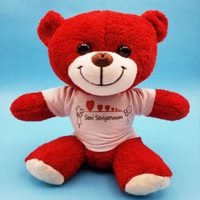 Sevimli Peluş 25 Cm Seni Seviyorum Tasarımı
