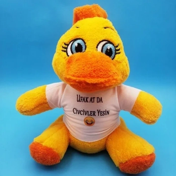 Sevimli Peluş Civciv 24 Cm Tişörtlü Hediye Seçeneği
