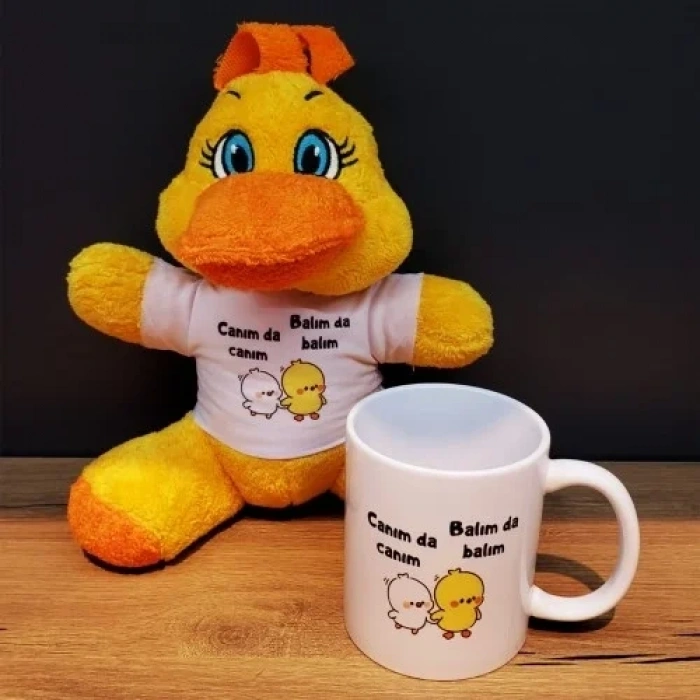 Sevimli Peluş Oyuncak Ve Kupa Hediye Seti