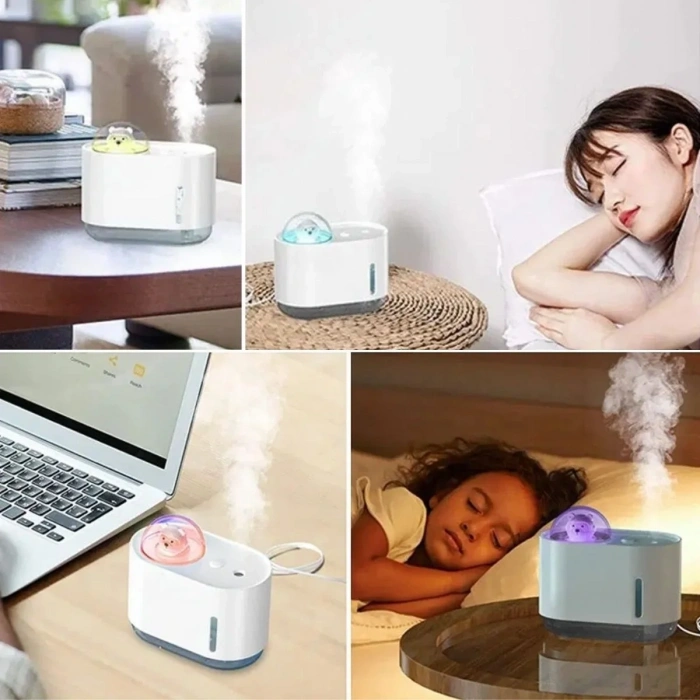Sevimli Uzay Temalı Led Işıklı 300 Ml Usb Hava Nemlendirici