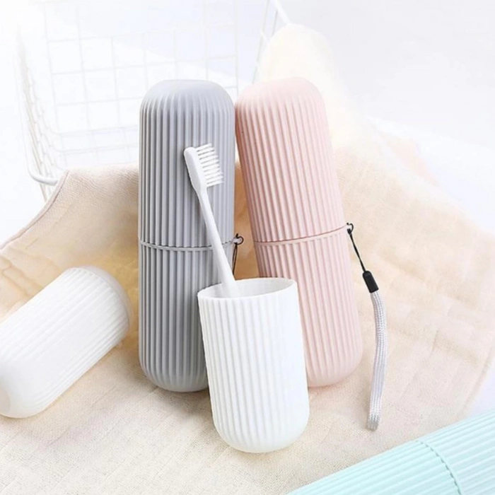 Seyahat Tipi Plastik Diş Fırçası Gözlük Kalem Fırça Erzak Saklama Kabı Düzenleme Kalemlik (5365)