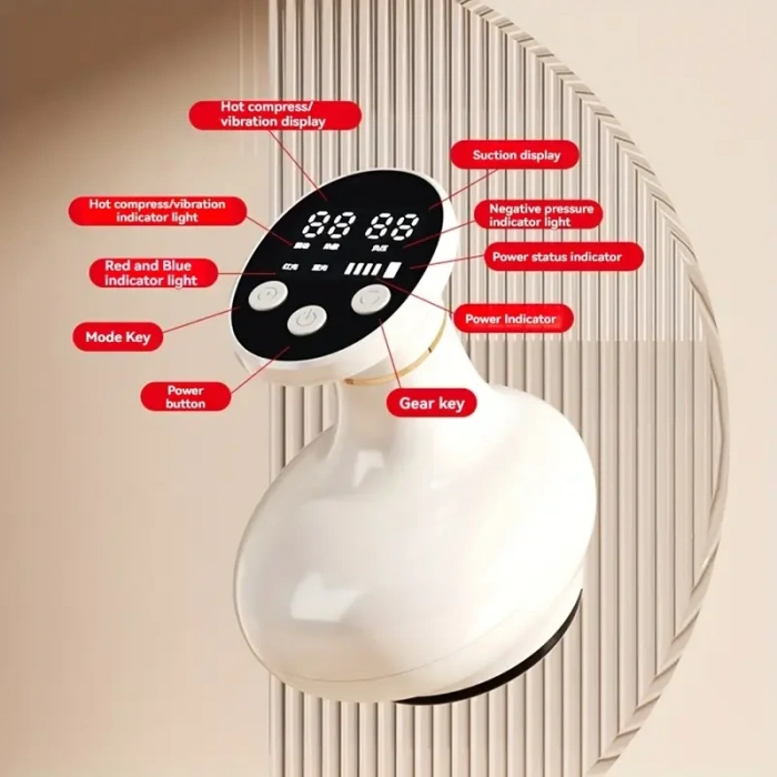 Sıcaklık Emişli Bardak Çekme Terapisi, Vakumlu Masaj Aleti,Terapi Cihazı Masaj Cihazı (5365)