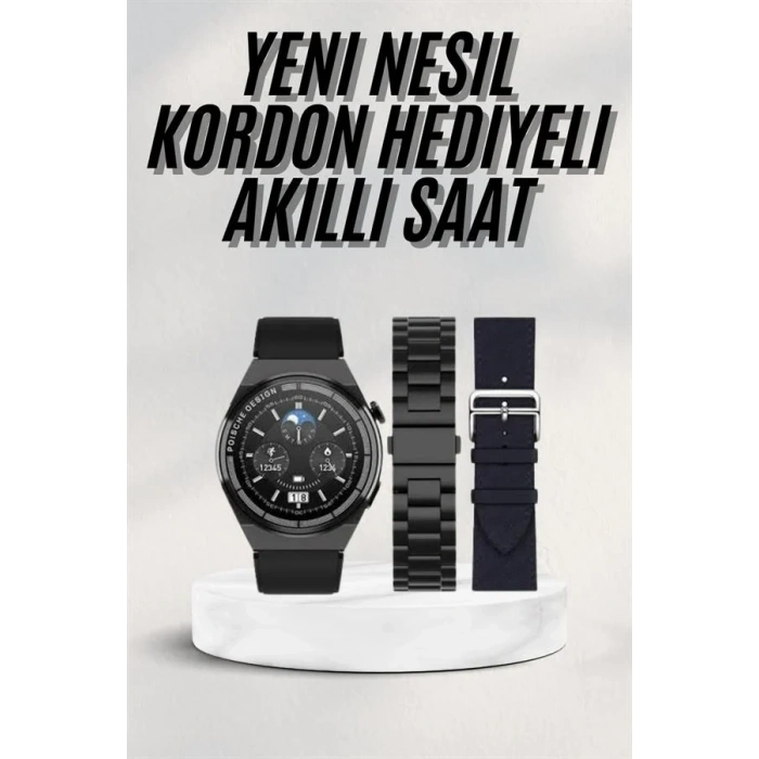Şık Akıllı Saat Amoled Ekran Gps Uyumlu Adımsayar
