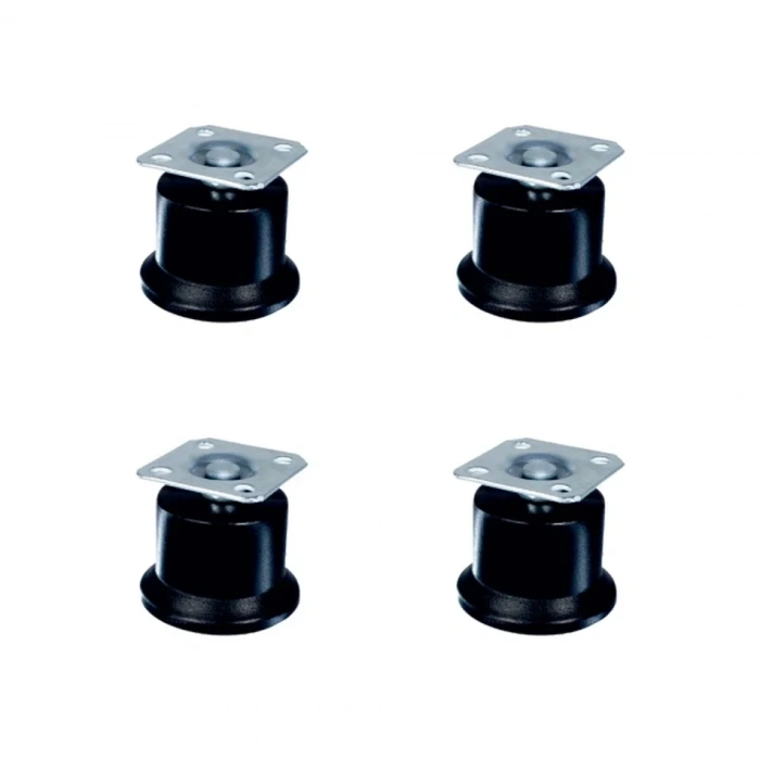 Şık Bekleme Tablalı 50mm Siyah 4 Adet
