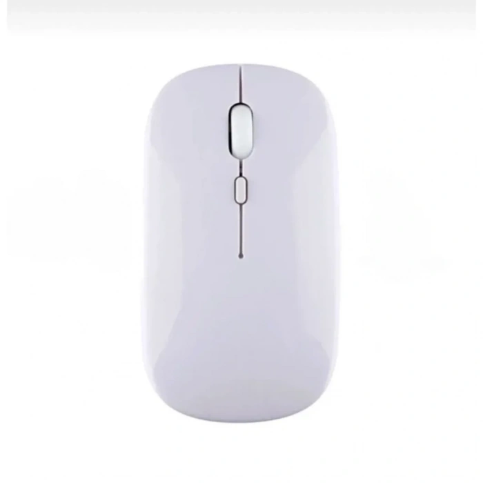 Şık Beyaz Bluetooth Mouse Uzun Pil Ömrü İle Kablosuz