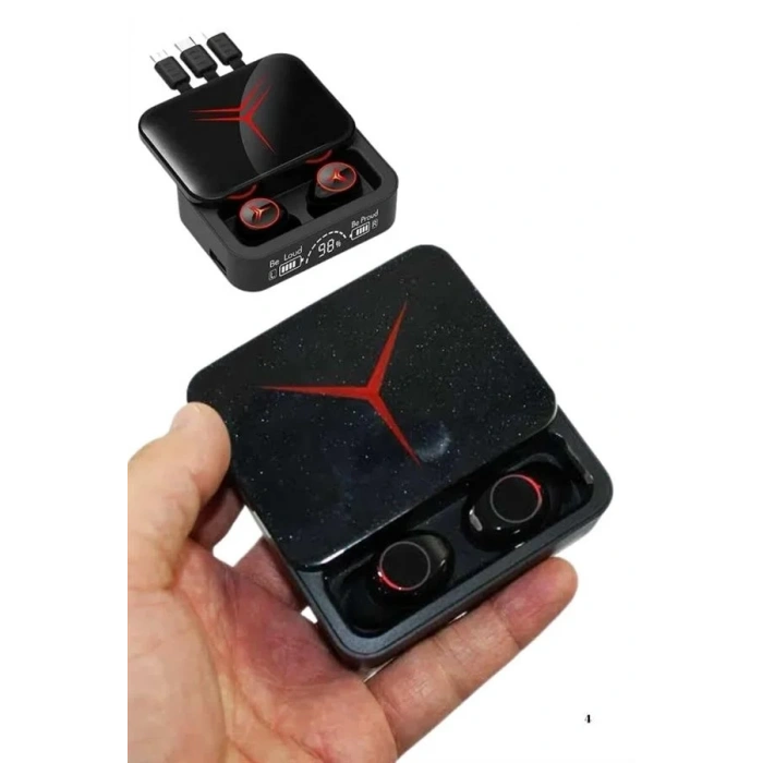 Şık Bluetooth Kulaklık Powerbank Özellikli 2si 1 Arada