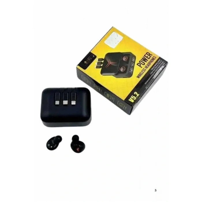 Şık Bluetooth Kulaklık Powerbank Özellikli 2si 1 Arada