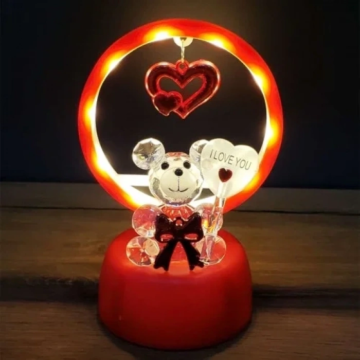 Şık Dekoratif Işıklı 13 Cm Romantik Hediye