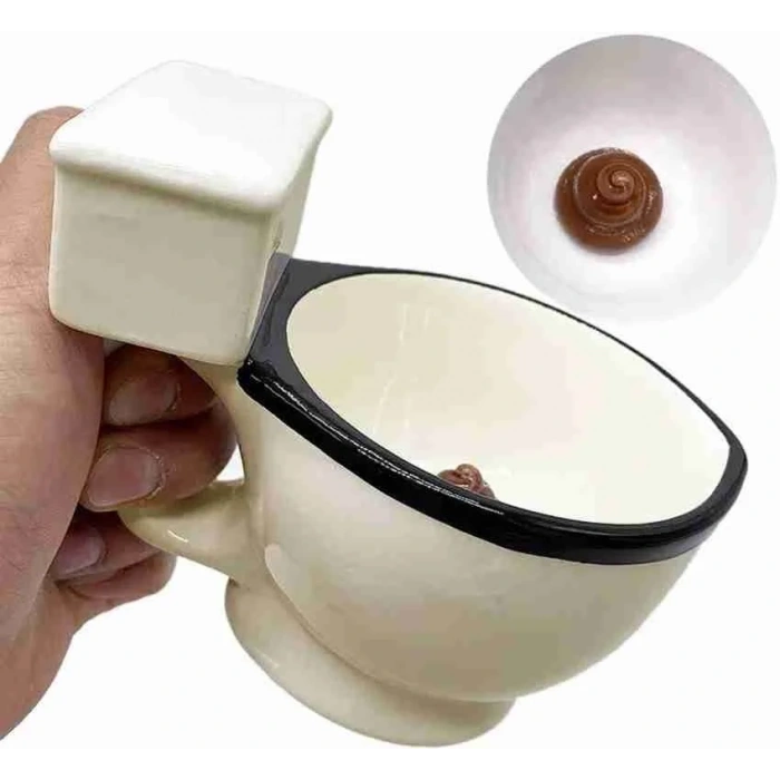 Şık Ergonomik Tuvalet Kupa Bardak 12x14x10 Cm