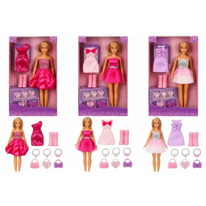 Şık Gece Elbiseli Bebek Seti 29 Cm - 1 Adet