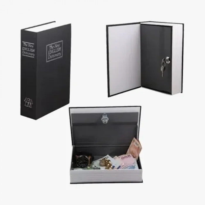 Şık Kitap Görünümlü Kasa Kumbara 18x11.5 Cm