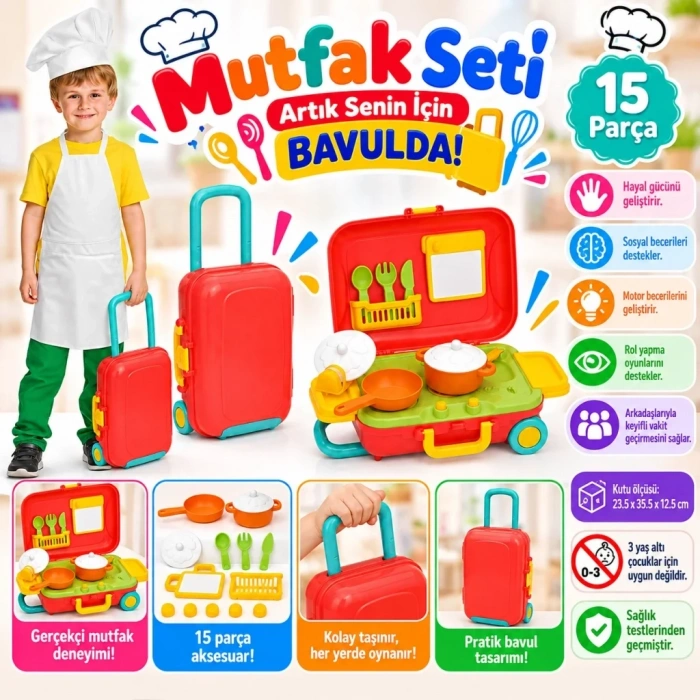 Şık Mutfak Seti Bavulum 1 Adet