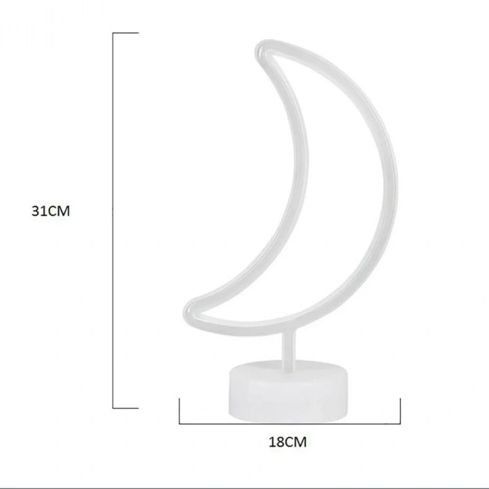 Şık Neon Led Gece Lambası Pilli 1 Adet