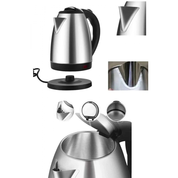Şık Paslanmaz Çelik Elektrikli Kettle 1.8l C F Tipi