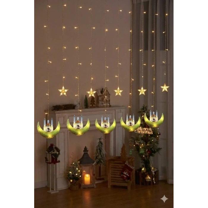 Şık Tasarım 3 Metre Ramazan Temalı Led Perde Işık Seti
