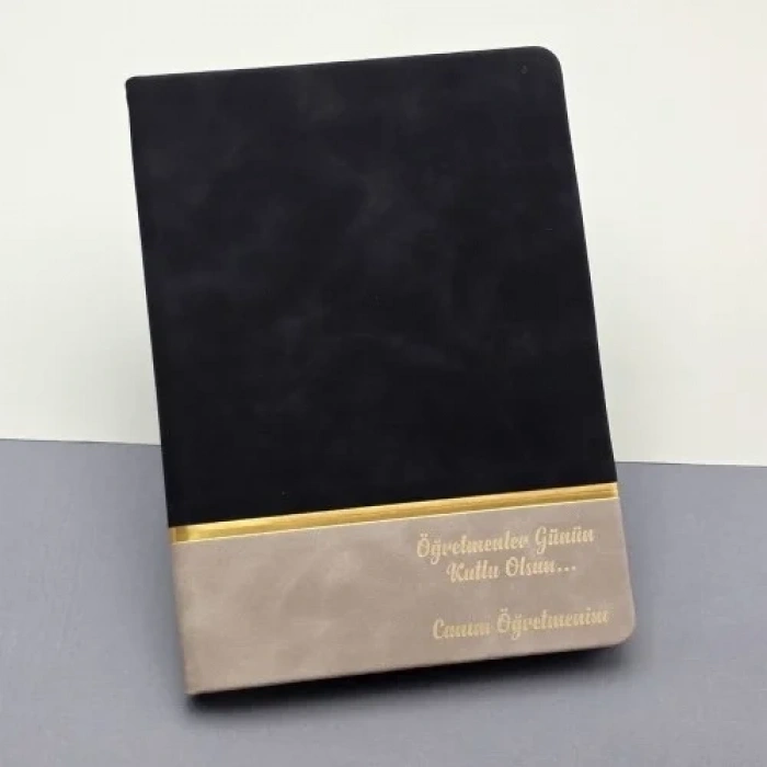 Şık Termo Deri Defter 96 Yaprak Öğretmenler Günü Hediyesi