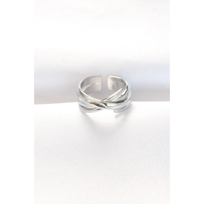 Silver Renk Yüzük - Pratik Tasarım (kalın Model)