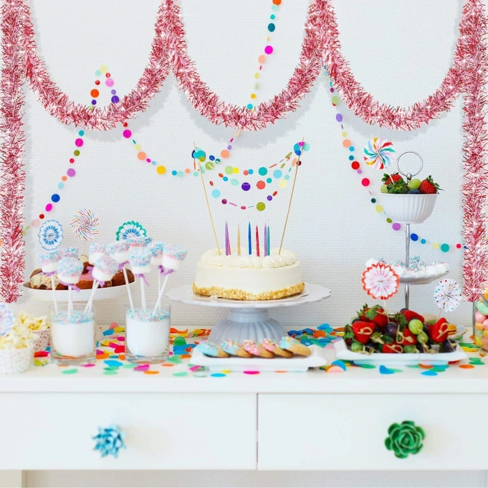 Glitter Party Decoration 2 Meters Pink