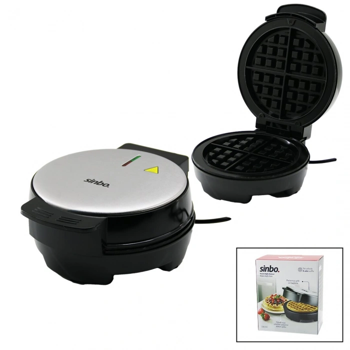 Sinbo Belçika Waffle Makinesi - 4 Waffle Kapasiteli - Yapışmaz Plaka