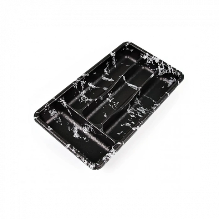 SİYAH - 4 BÖLMELİ ÇEKMECE İÇİ KAŞIKLIK 36X20CM (5365)