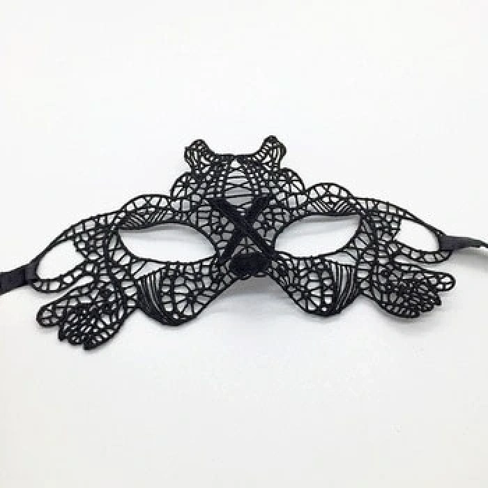 Black Lace Embroidered Ball Mask 11 No