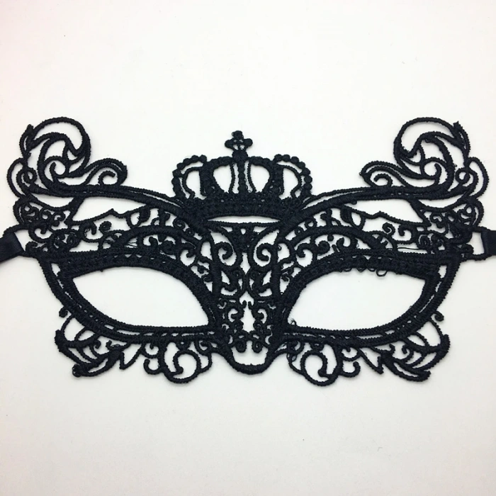 Black Lace Embroidered Ball Mask No. 9