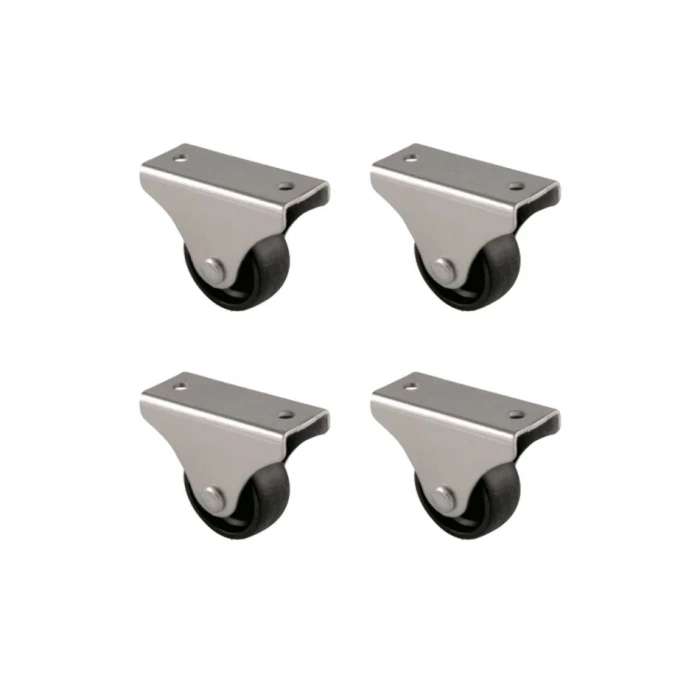 Siyah Furç Sabit Teker 32mm 4 Adet Set