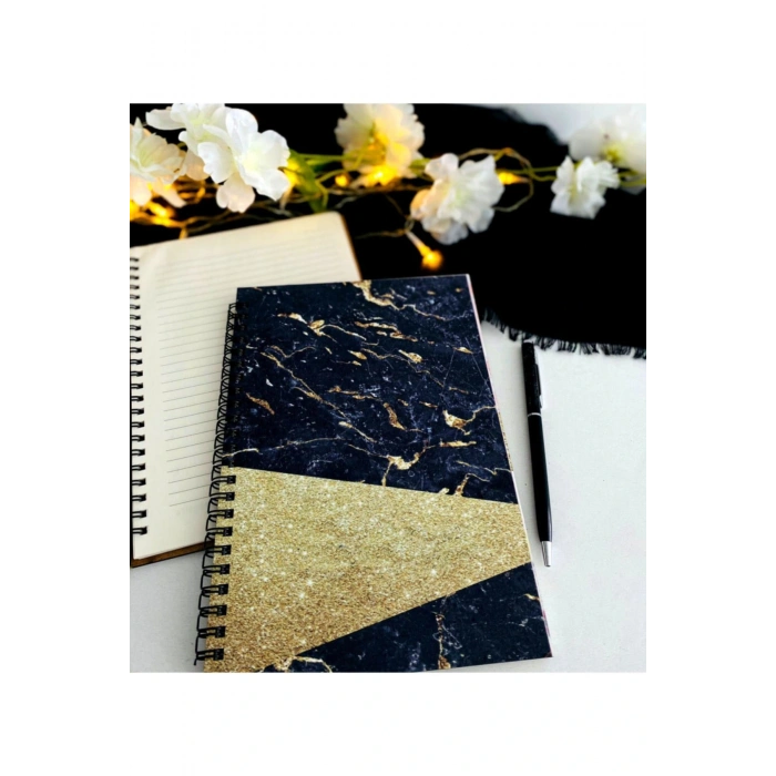 Siyah Gold Defter Kalem Seti