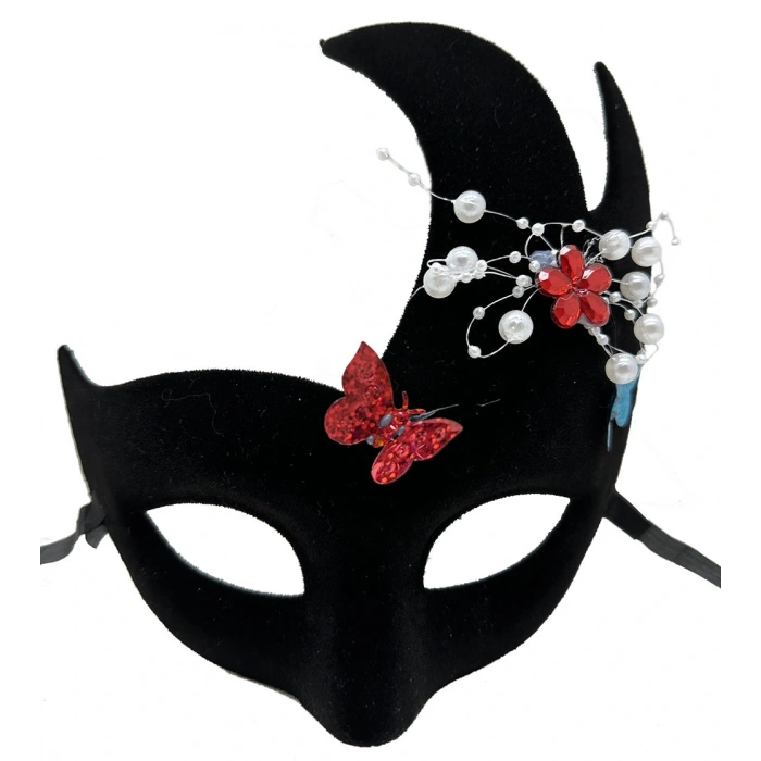 Black Velvet Venice Party Mask