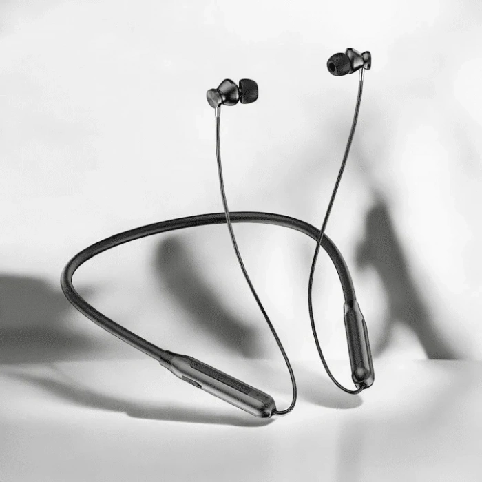 Siyah Kablolu Bluetooth Kulaklık Boyun Bantlı 100 Saat Anc