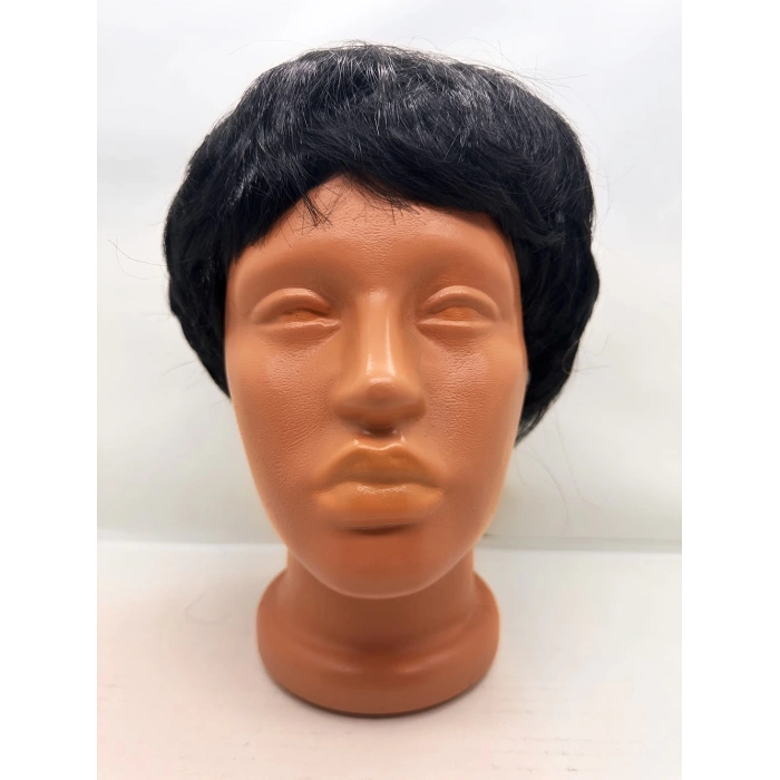 Черный парик для мужчин с подкладкой и короткой стрижкой