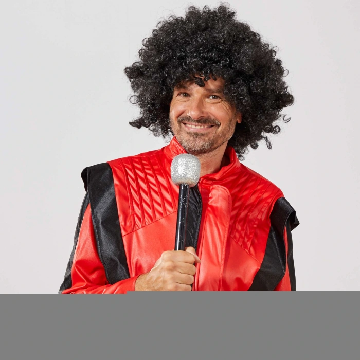 Siyah Renk Kıvırcık Afro Bonus Peruk (5365)