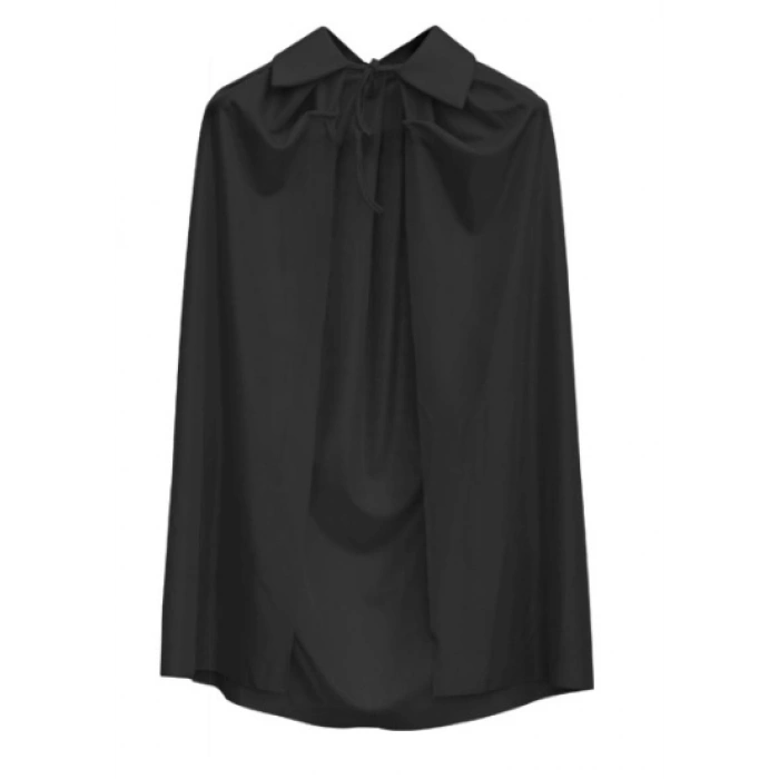 Siyah Renk Yakalı Çocuk Pelerin 90 cm (5365)