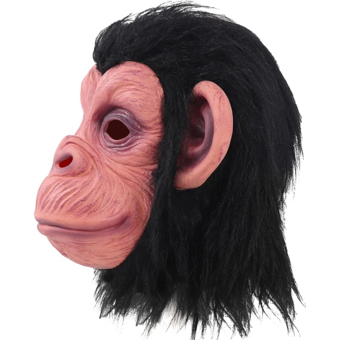 Black Haired Latex Chimpanzee Mask