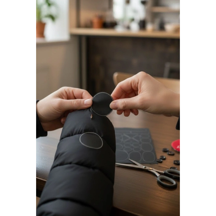 Siyah Yapışkanlı Yama Bantları – Delik Kapatma, Yırtık ve Aşınma İçin Güçlü Tamir Bandı