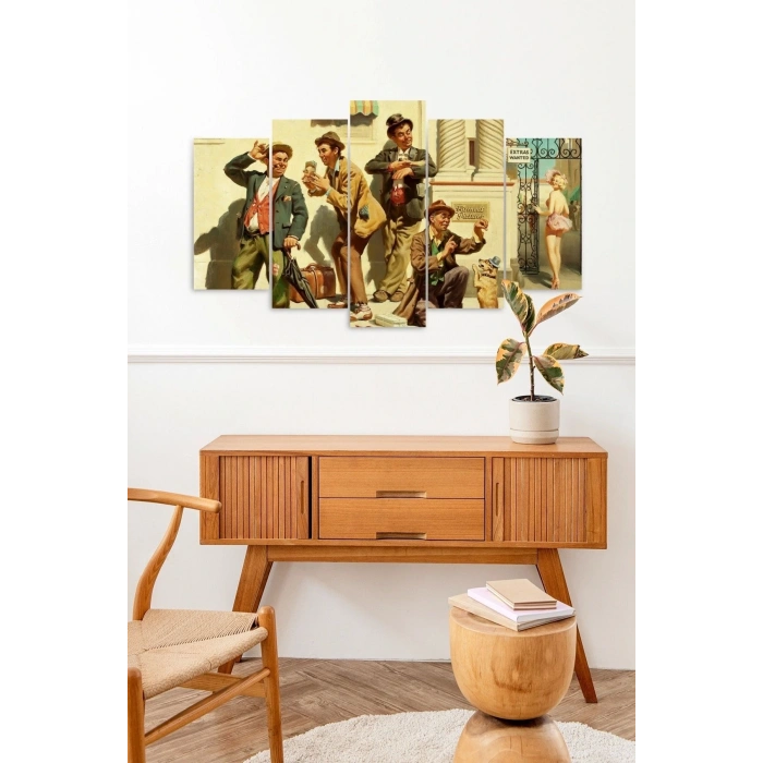 Sokaklar 5 Parçalı Mdf Tablo 60 x 100