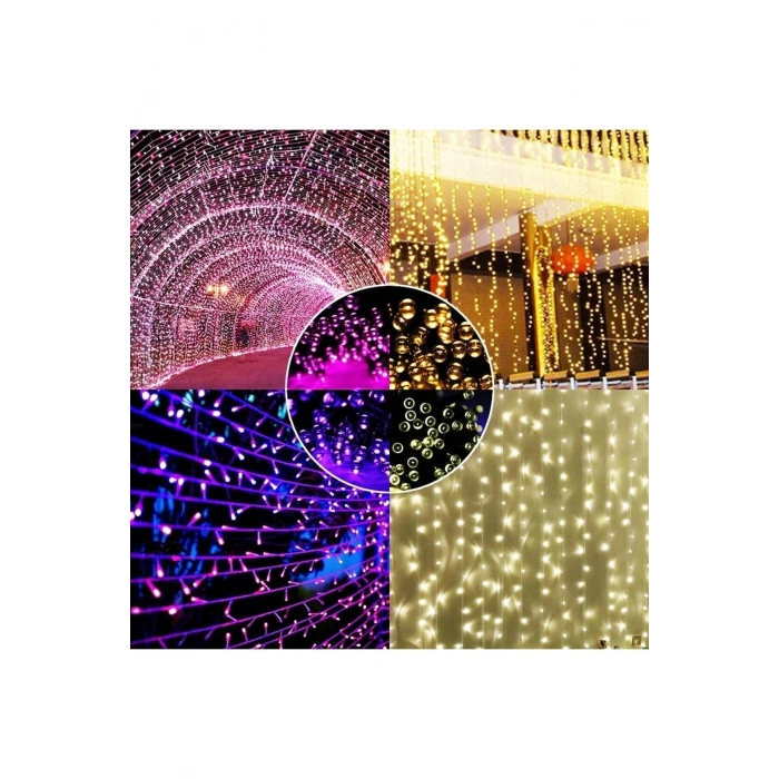 Solar Güneş Enerjili Dış Bahçe 8 Modlu 10 metre 120 led dekoratif Aydınlatma