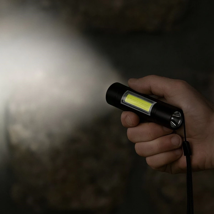 Solar Kutulu Mini El Feneri – Taşınabilir LED Kamp ve Acil Durum El Lambası (5365)