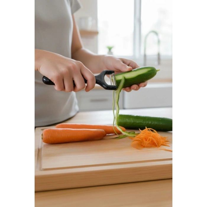 Solingen Çelik Küçük Boy Meyve Sebze Soyacak – Keskin Paslanmaz Soyucu Aparat